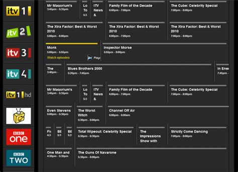 uk tv listings